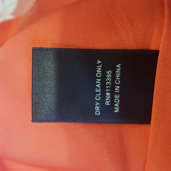 Ark & Co Dress Womens S Midi Flutter Sleeves Shift Cocktail Wedding Party Orange - Picture 14 of 14